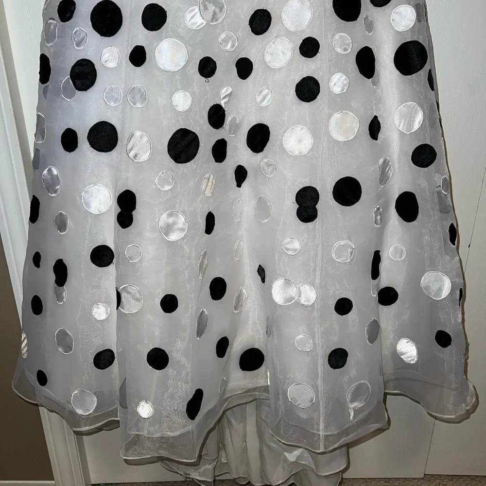 Jovani Polka Dot Strapless Mermaid Style Formal Dress - Picture 6 of 16